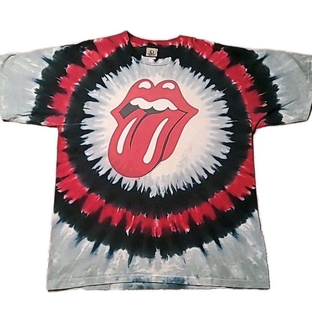 Vintage 2002 Liquid Blue The Rolling Stones Tie Dye  T Shirt